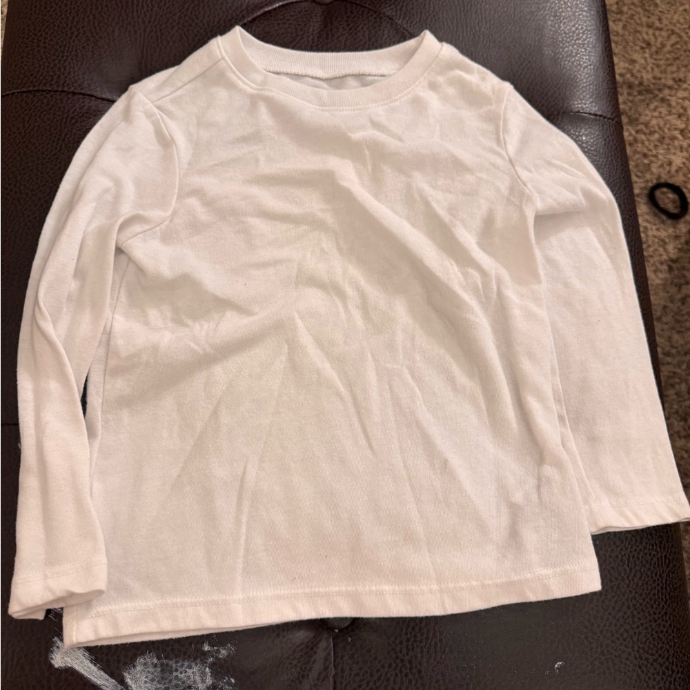 Old Navy White Long Sleeve Tee Classic Crew Neck